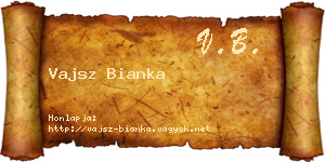 Vajsz Bianka névjegykártya