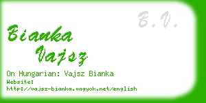 bianka vajsz business card